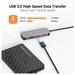 Novoo 4-in-1 USB-C Hub with USB 2.0 Port, USB 3.0 Port, USB-C PD Port, HDMI Port, Dark Grey-5