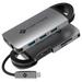 Novoo 8-in-1 USB-C Hub with 3 USB-A Port, USB-C PD Port, HDMI Port, SD Card and TF Slot, Ethernet Port, Dark Grey-1