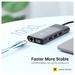 Novoo 9-in-1 Pro USB-C Hub with 3 USB-A Port, USB-C PD Port, HDMI Port, SD Card and TF Slot, VGA Port, Ethernet Port, Dark Grey-5