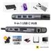 Novoo 9-in-1 Pro USB-C Hub with 3 USB-A Port, USB-C PD Port, HDMI Port, SD Card and TF Slot, VGA Port, Ethernet Port, Dark Grey-6
