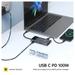 Novoo 9-in-1 Pro USB-C Hub with 3 USB-A Port, USB-C PD Port, HDMI Port, SD Card and TF Slot, VGA Port, Ethernet Port, Dark Grey-7