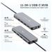 Novoo 11-in-1 USB-C Hub with 4 USB-A Port, USB-C PD Port, 2 HDMI Port, SD Card and TF Slot, VGA Port, Ethernet Port, Dark Grey-3