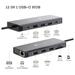 Novoo 12-in-1 USB-C Hub with 4 USB-A Port, USB-C PD Port, 2 HDMI Port, SD Card and TF Slot, VGA Port, Ethernet Port, Audio Port, Dark Grey-2