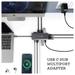 Novoo 12-in-1 USB-C Hub with 4 USB-A Port, USB-C PD Port, 2 HDMI Port, SD Card and TF Slot, VGA Port, Ethernet Port, Audio Port, Dark Grey-7