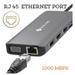 Novoo 12-in-1 USB-C Hub with 4 USB-A Port, USB-C PD Port, 2 HDMI Port, SD Card and TF Slot, VGA Port, Ethernet Port, Audio Port, Dark Grey-9