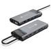 Novoo 12-in-1 Pro USB-C Hub with 4 USB-A Port, USB-C PD Port, 2 HDMI Port, SD Card and TF Slot, VGA Port, Ethernet Port, Audio Port, Dark Grey-3