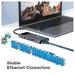 Novoo 12-in-1 Pro USB-C Hub with 4 USB-A Port, USB-C PD Port, 2 HDMI Port, SD Card and TF Slot, VGA Port, Ethernet Port, Audio Port, Dark Grey-7