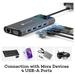 Novoo 12-in-1 Pro USB-C Hub with 4 USB-A Port, USB-C PD Port, 2 HDMI Port, SD Card and TF Slot, VGA Port, Ethernet Port, Audio Port, Dark Grey-8