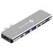 Novoo 7-in-2 USB-C Hub with 2 USB 3.0 Port, 2 USB-C PD Port, SD Card and microSD Card Slot, HDMI Port, Dark Grey-1