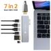 Novoo 7-in-2 USB-C Hub with 2 USB 3.0 Port, 2 USB-C PD Port, SD Card and microSD Card Slot, HDMI Port, Dark Grey-4