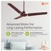 Orient Electric Ujala Energy Saver 1200 mm 3 Blade Ceiling Fan, Brown-4