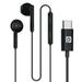Portronics Conch Theta C in Ear Type C Wired Earphones with in Line HD Mic, Powerful Audio, 14.2 mm Driver, Unique Earbuds Design, TPE Anti Tangle Wire, in line Controls, Wide Compatibility (Black)-1