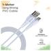 pTron Solero T241 Type-C Charging & Data Cable, 2.4A Fast Charging, 1 meter PVC Cable, USB-A To Type-C Port, Anti-Rust Metal Plugs, Anti-knot, Widely Compatible, White-4