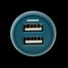 Reconnect MUA 2.4A-2U-CRF 2.4 Amp Dual USB Car Charger, Blue-2