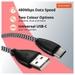 Reconnect USB-C Braided Cable, 480 Mbps Data Speed, 18 W, 3 A Fast Charging, 100 cm (1 m) Length, Premium Sturdy Design, Nylon Braiding, Compatible with USB-C Ports, Black, RATCB1003-4