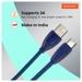 Reconnect RATCB1003 USB-C Braided Cable, 480 Mbps Data Speed, 18W, 3A Fast Charging, 100 cm (1 m) Length, Premium Sturdy Design, Nylon Braiding, Compatible with USB-C Ports, Made in India, Blue-3 Reconnect RATCB1003 USB-C Braided Cable, 480 Mbps Data Speed, 18W, 3A Fast Charging, 100 cm (1 m) Length, Premium Sturdy Design, Nylon Braiding, Compatible with USB-C Ports, Made in India, Blue-3
