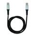 Reconnect Type-C to C, 60 W Braided Cable, Upto 480 Mbps Data Sync, Fast Charging, 100 cm (1 m) Length, Tangle Free, Black, RCTCB1060-1