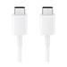 Samsung USB-C to USB-C Cable, Universal Compatibility, Reversible Design, 2 Amp, 100 cm (1 m) Length, High Speed Data Transfer/Charging, Original, White, EP-DA705BWEGIN-3 Samsung USB-C to USB-C Cable, Universal Compatibility, Reversible Design, 2 Amp, 100 cm (1 m) Length, High Speed Data Transfer/Charging, Original, White, EP-DA705BWEGIN-3