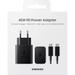 Samsung 45 W Adapter with Type C to C cable, Super Fast Charging 2.0, 5 A, Cable Length 100 cm, Compatible with Galaxy Note 10+, Note 10+ 5G, A91, Black-5
