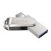 SanDisk Mobile Pen Drive Luxe 128 GB, USB Type A & USB C Connector, Up to 400 MB/sec, Silver-1