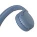 Sony WH-CH520, Wireless On-Ear Bluetooth Headphones with Mic, Up to 50 Hours of Playtime, Quick charging, Multipoint Connectivity, Fast Charge, Blue-6