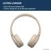 Sony WH-CH520, Wireless On-Ear Bluetooth Headphones with Mic, Up to 50 Hours of Playtime, Quick charging, Multipoint Connectivity, Fast Charge, Taupe-2