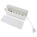 Tidy Up! Wire Bin with Spike Buster/Power Strip/Surge Protector, White-3