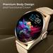 Titan Crest Premium Metal Smartwatch with 3.63 cm (1.43 inch) AMOLED Display, BT Calling, AI Voice Assistant, 100+ Sports Modes & IP68 Water Resistance (Black Leather)-4