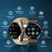 Titan Crest Premium Metal Smartwatch with 3.63 cm (1.43 inch) AMOLED Display, BT Calling, AI Voice Assistant, 100+ Sports Modes & IP68 Water Resistance (Black Leather)-8