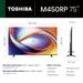 Toshiba 190.5 cm (75 Inch) QLED 4K TV, 75M450RP, Metallic Gray-2 Toshiba 190.5 cm (75 Inch) QLED 4K TV, 75M450RP, Metallic Gray-2