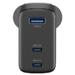 Urbn 67 W GaN 3 Port Wall Charger, Black-3 Urbn 67 W GaN 3 Port Wall Charger, Black-3