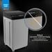 Voltas Beko 6.5 kg Top Load, 700 RPM, Double Water Fall, 4 Wash Program, Wing Pulsator, Lint Filter, Grey, 5 Star (WTL6504UEA)-9