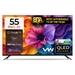 VW 140 cm (55 inches), Pro Series 4K Ultra HD Smart QLED Google TV, Black, VW55GQ1-1