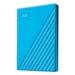 Western Digital 2 TB My Passport External Portable Hard Disk Drive (HDD), USB 3.0, Blue, WDBYVG0010BBK-3